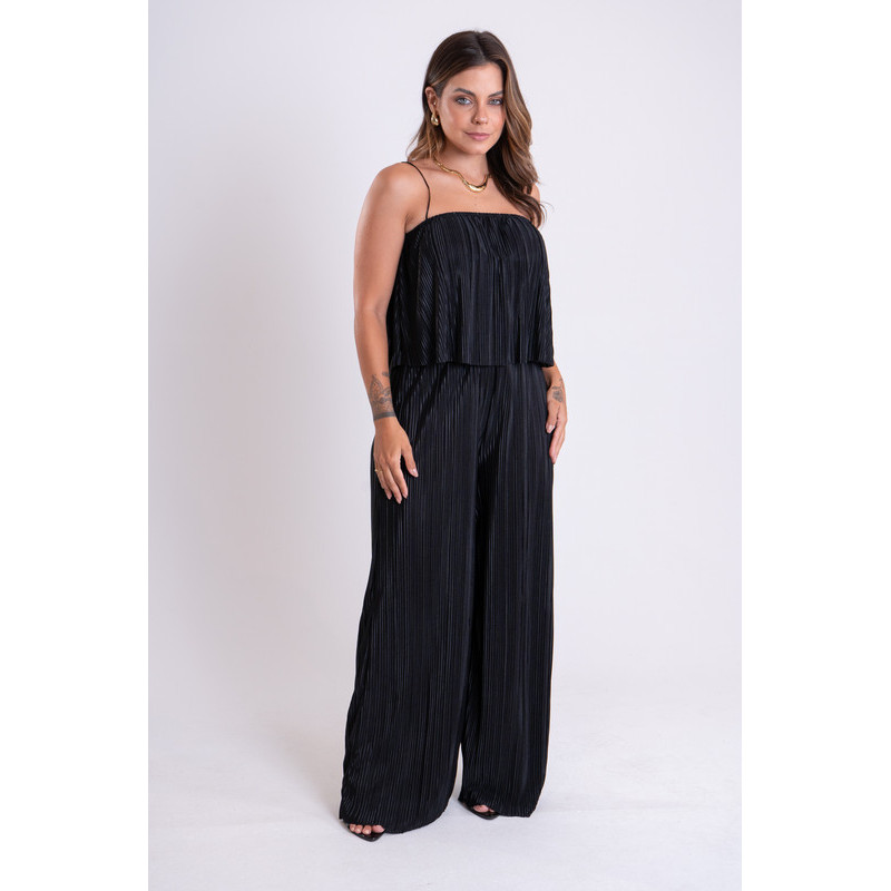 Conjunto Feminino Plissado - Para Dia e Noite
