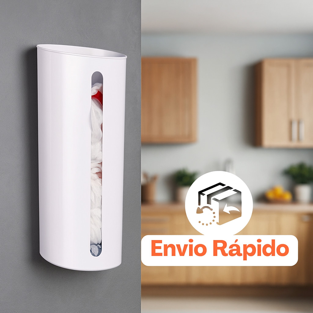 Dispenser Porta Sacolas de Plástico – Organizador de Parede para Cozinha, Lavanderia ou Banheiro em Oferta na Shopee