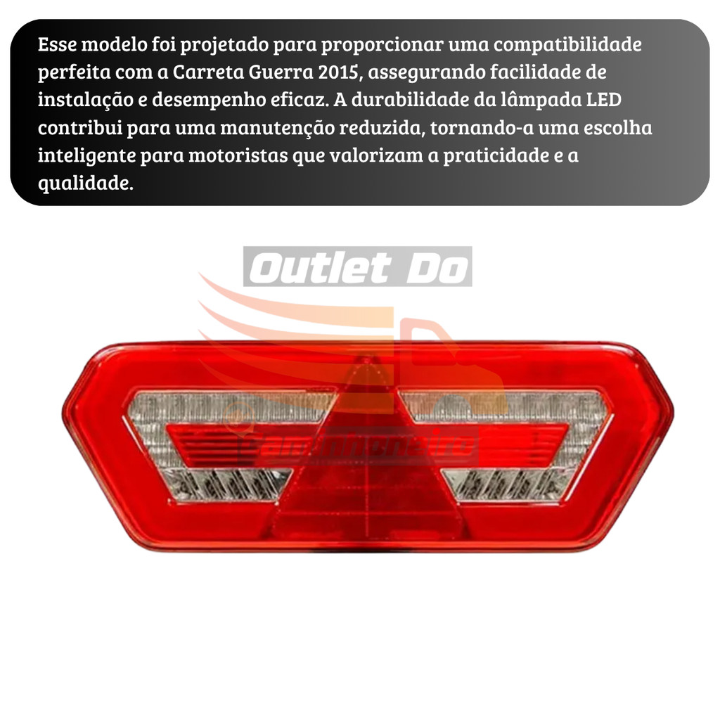 Lanterna Traseira Led Carreta Guerra 2015 Lado direito — foto 3