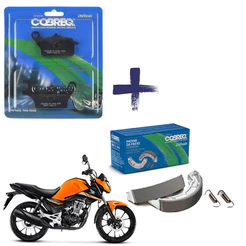 Kit Freio dianteiro + Traseiro CG 160 FAN CARGO STARD 2025 COBREQ