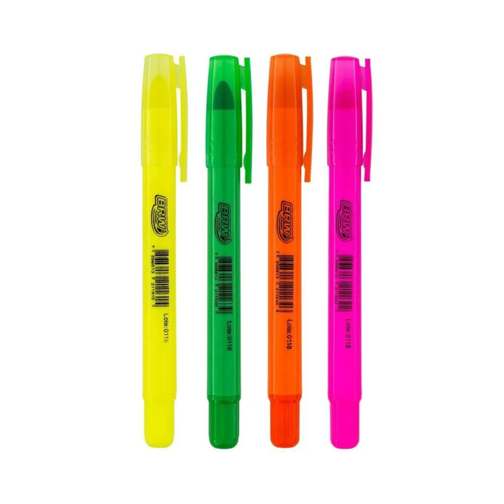 Marca Texto em Gel BRW – Kit com 4 Cores em Oferta na Shopee