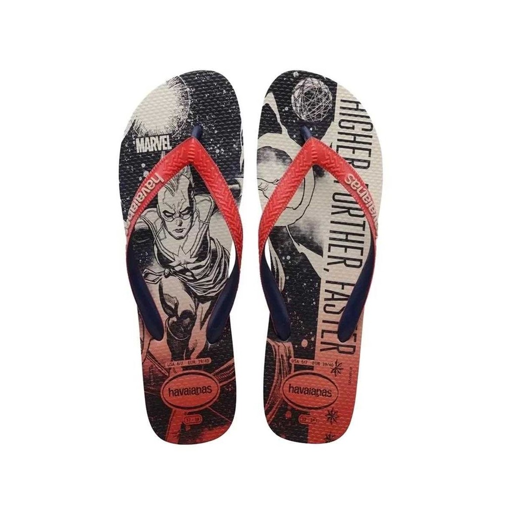 Sandália Havaianas Chinelo Top Marvel Series Vermelho Rubi