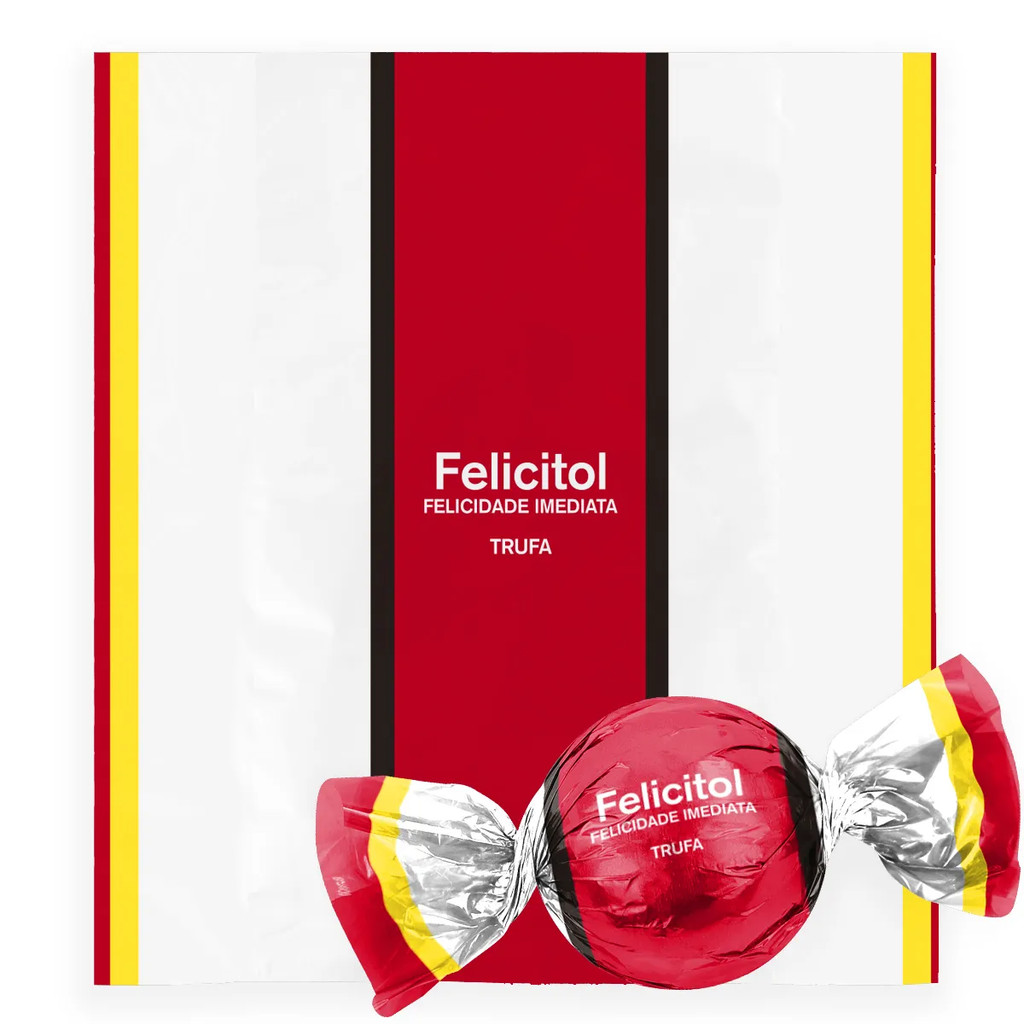 Embalagem Trufa 14,5x15,5cm Felicitol 100 Unidades - Cromus em Oferta na Shopee