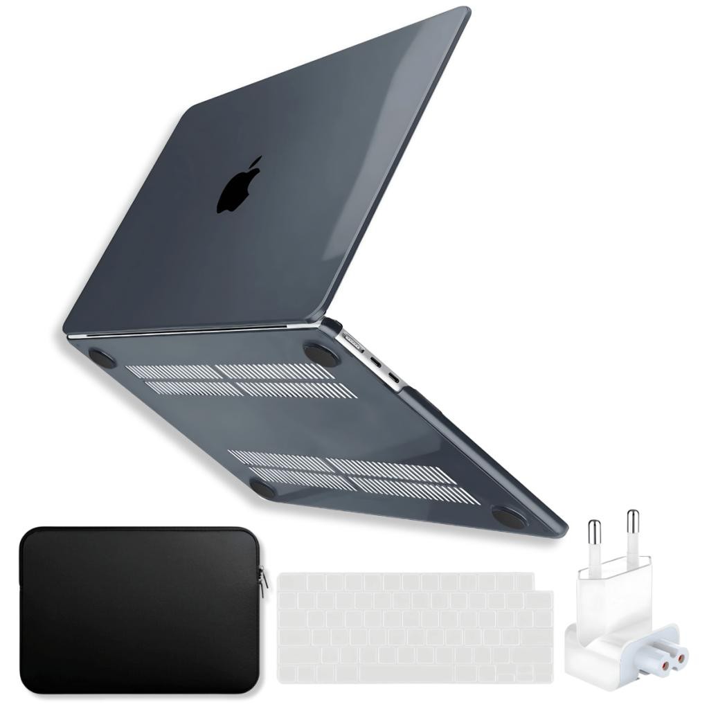 Kit Capa Skin Case Para MacBook Air 13.6 Pol M2 M3M4 Bag Neo +Protetor Teclado Transparente +Plug BR
