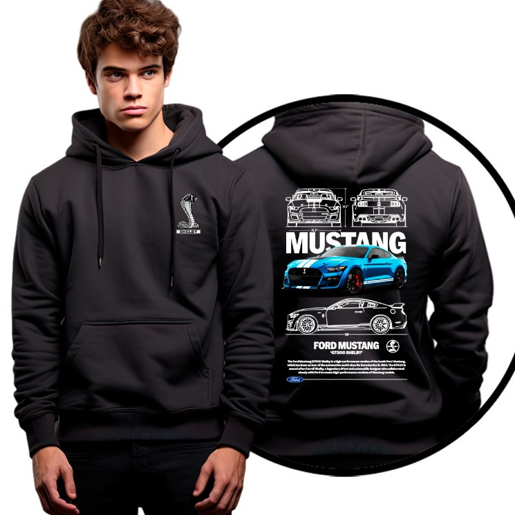 Moletom Casaco De Frio Carro Luxo Mustang Gt 500 Shelby