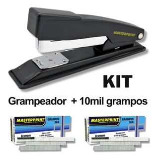 Kit Grampeador de Metal mp300 + 10.000 Grampos 26/6 Galvanizado Escolar Escritório Masterprint em Oferta na Shopee