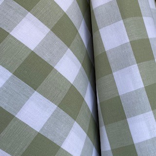 Tecido Tricoline Xadrez Gde 30xm Fio Tinto Vichy VERDE MALVA 100% Algodão