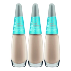 Kit 3 Esmalte Impala Base Bomba Acelerador De Crescimento