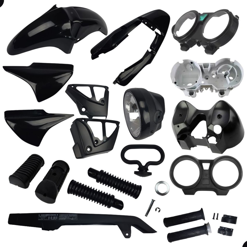 RABETA PARALAMA FAROL CG 150 TITAN 2004 A 2008 PRETO