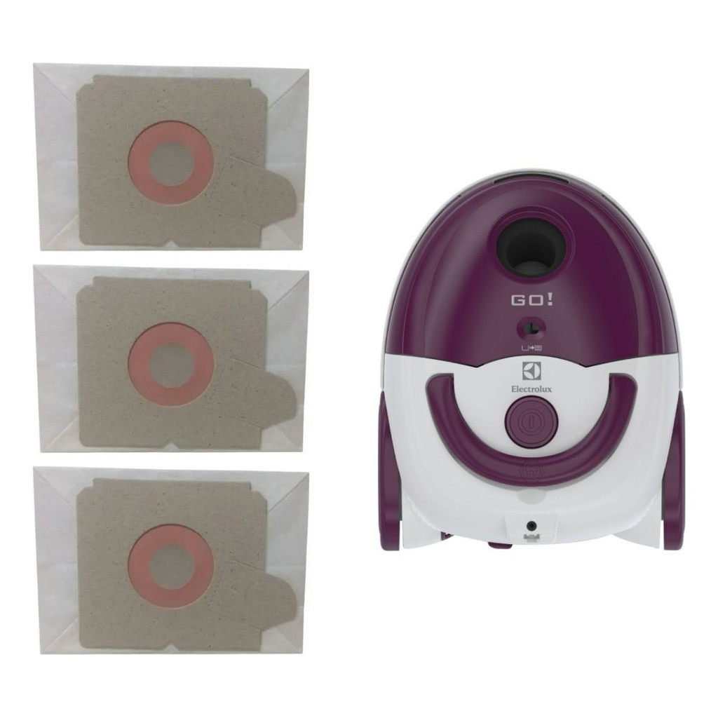 Saco P/ Aspirador Electrolux Go 3un Papel Descartável