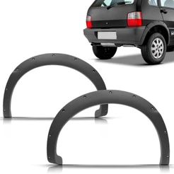 Alargador Paralama Traseiro Uno 2008 2009 2010 2011 Cinza Texturizado