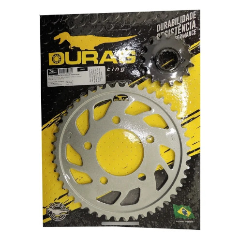 KIT COROA E PINHÃO DURAG HONDA CBX 750F 7 GALO - 16/45 530 AÇO 1045