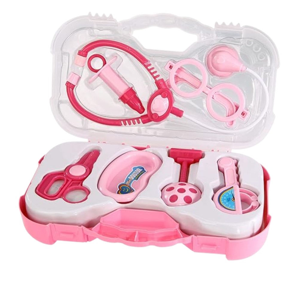 Kit Medica Maleta Doutora 14x2 GRANDE Infantil com Estetoscópio e Acessórios - PANAMI