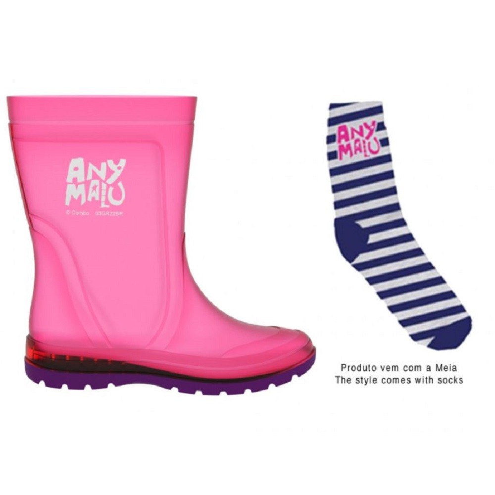 Galocha Fem Grendene Any Malu Color Trend Roxo/Rosa 22861