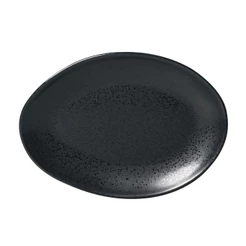 Conjunto com 6 Pratos de Sobremesa Oval Orgânico Eclipse 22,5x16,5x2,5cm