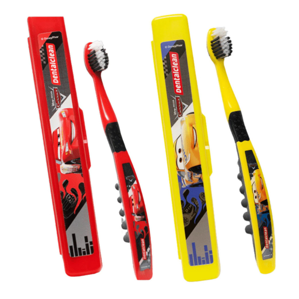 ESCOVA DE DENTE + ESTOJO CARROS ESCOLAR 3 ANOS - DENTALCLEAN