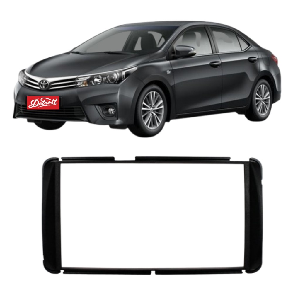 Moldura Painel Toyota Corolla 2015 a 2017 Ludovico 7.162P 7 Polegadas 2DIN Preta