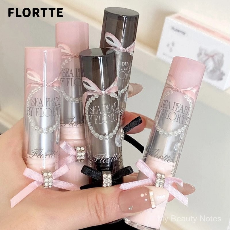 FLORTTE/Flor Lolia Série Mar de Vidro Brilho Labial Sólido Mel Água Espelho Glaze Labial RDNH