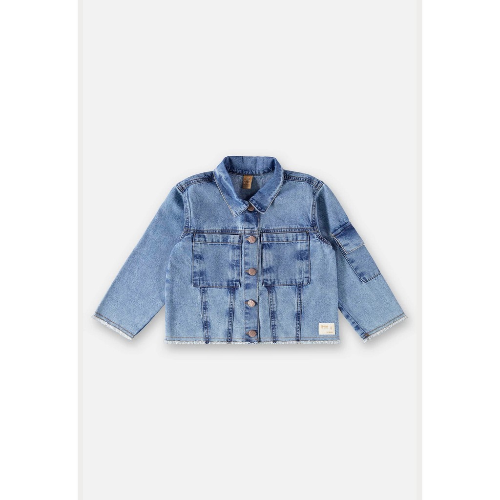 Jaqueta Jeans Infantil Menina Up Baby em Oferta na Shopee