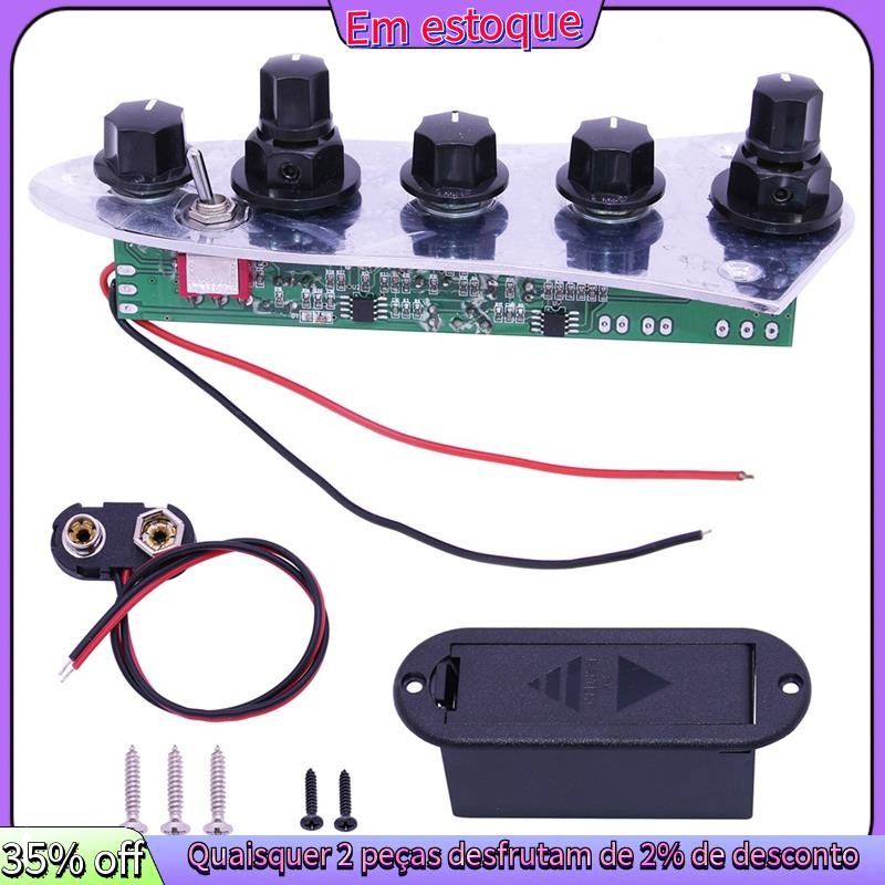 Placa De Controle Com Fio Carregado De Baixo De 5 Jazz Para Peças 4/5 Cordas
