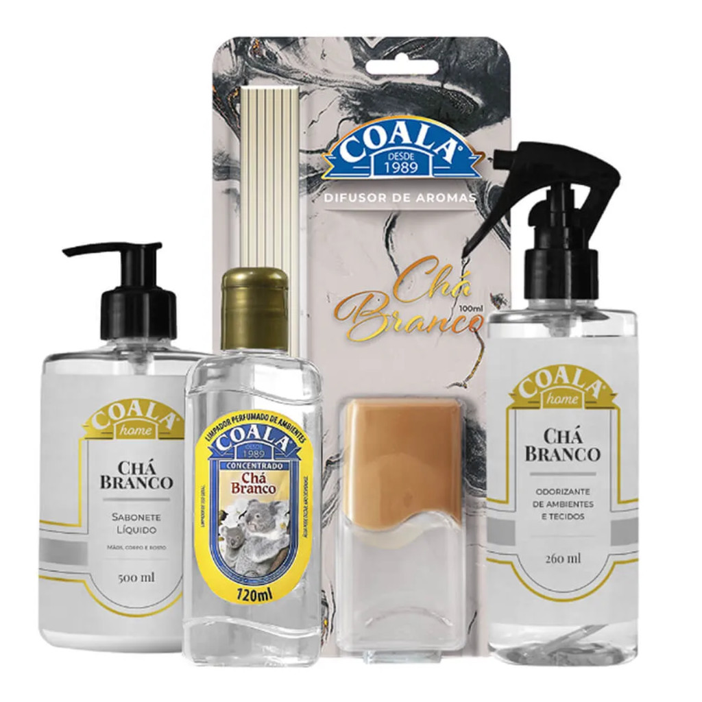 kit Completo Coala Home Chá Branco