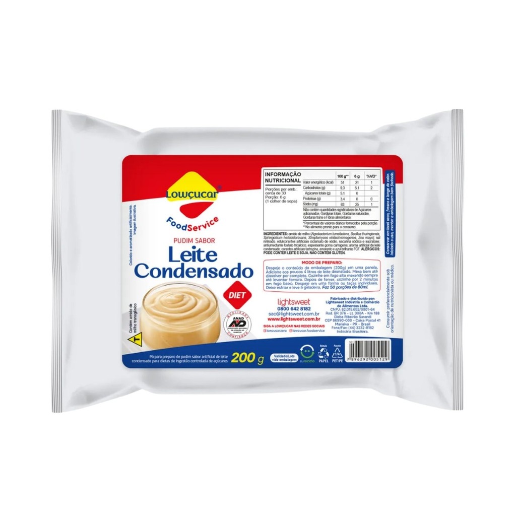 Pudim De Leite Condensado Zero Açúcar - Lowçúcar 200g em Oferta na Shopee