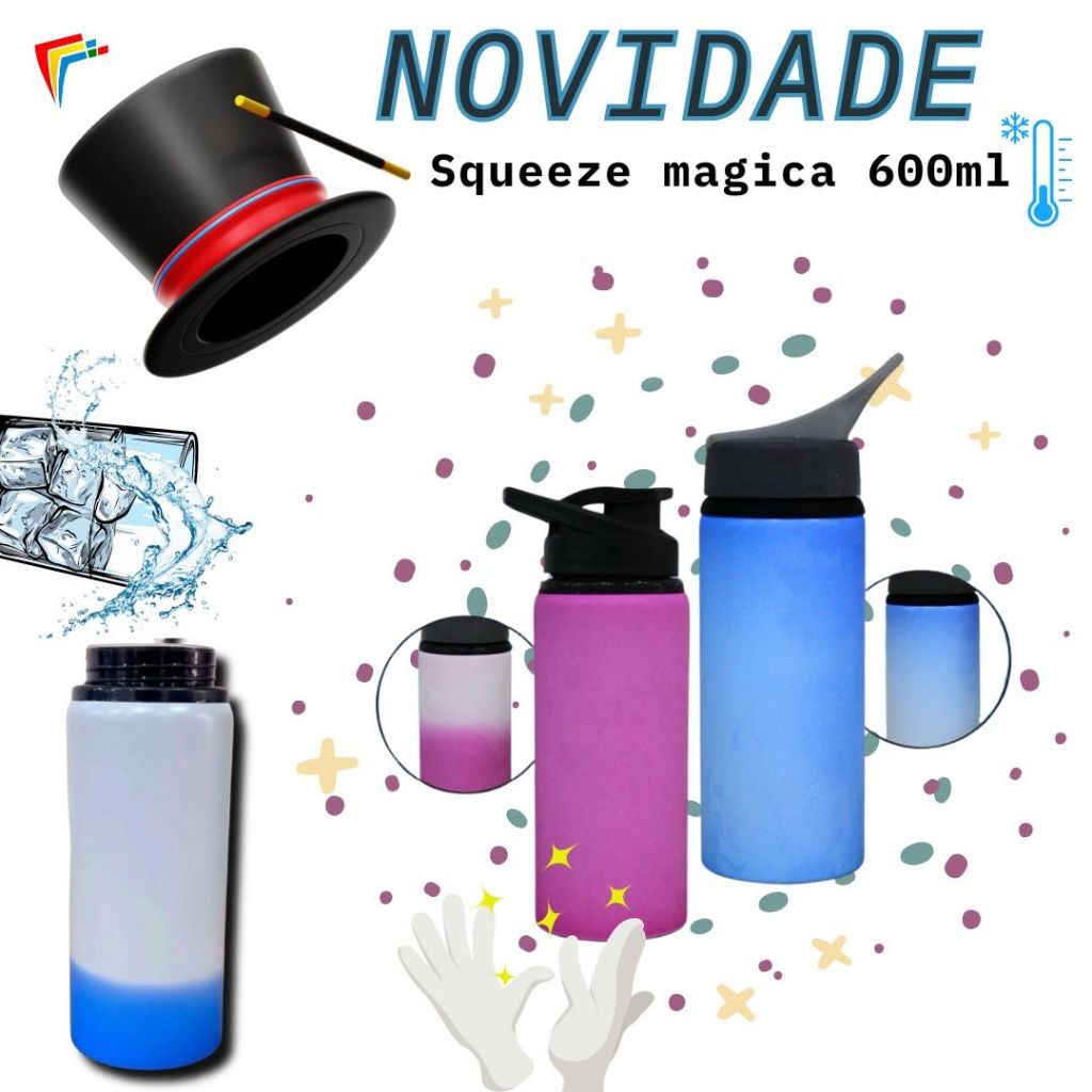 Squeeze Sport Mágico Para Sublimação 600ml