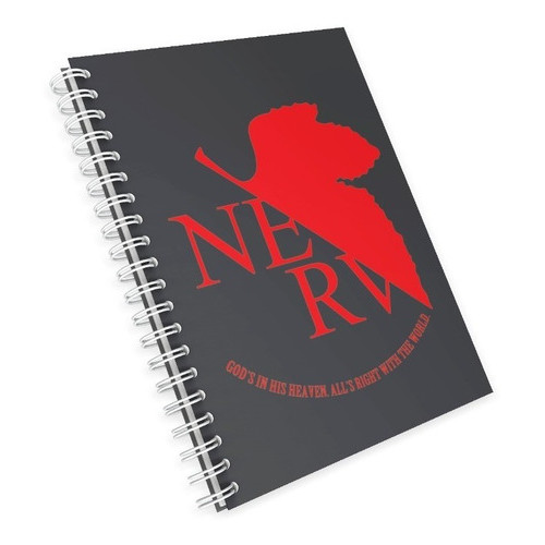 Caderno Universitário Neon Genesis Evangelion Nerv 1, 10 e 15 Matérias Escolar Capa Dura Animes  Desenhos