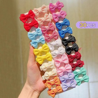 30 Pçs/Set Bonito Arco-Íris 1.5'Mini Bowbots Tecido Grampos De Cabelo Para Meninas Dopamina Cor Headwear Criança Acessór em Oferta na Shopee