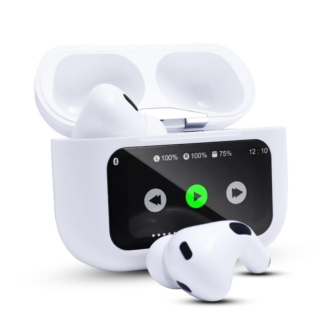 Fone De Ouvido Bluetooth Recarregável Com Tela IPS e Cancelamento de Ruído Alça De Segurança Equalizador