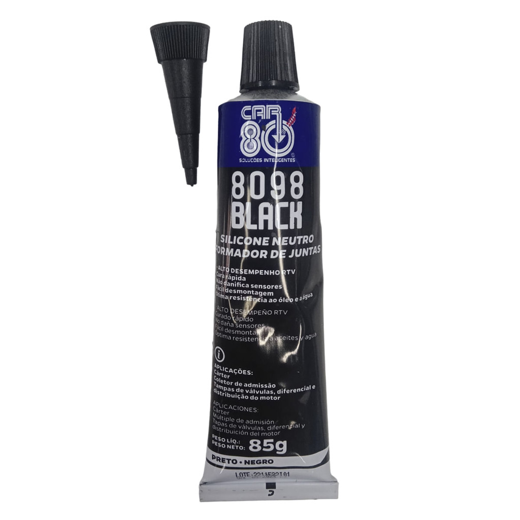 Silicone Alta Temperatura Neutro Black Car80 - 85g em Oferta na Shopee