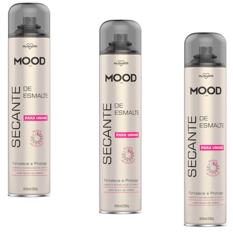 Secante de Esmalte Spray My Health Mood 400ml – 1 | 2 | 3 Unidades (Selecione a Variação)