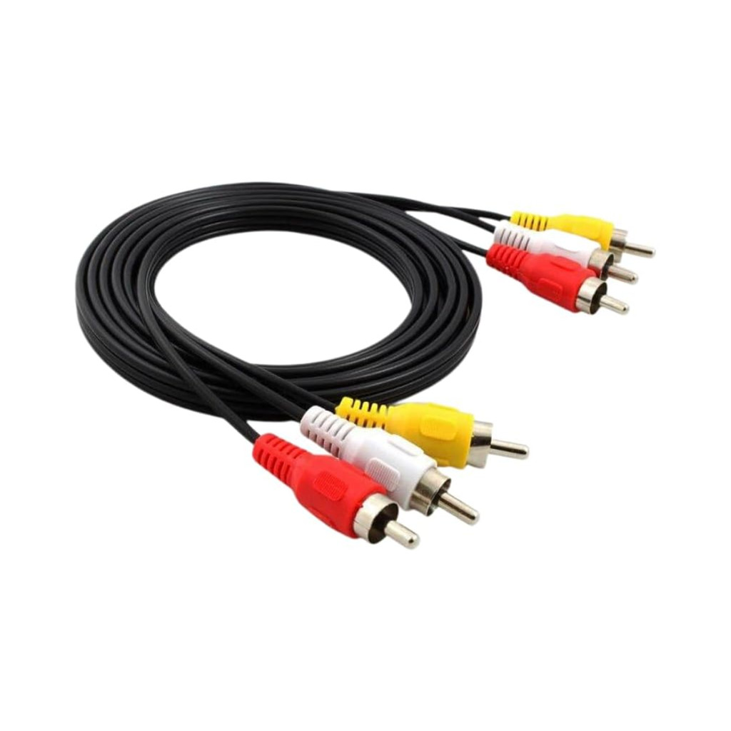 Cabo Audio e Video RCA 1,5m Macho 3x3 Av Tv Lcd Led Dvd