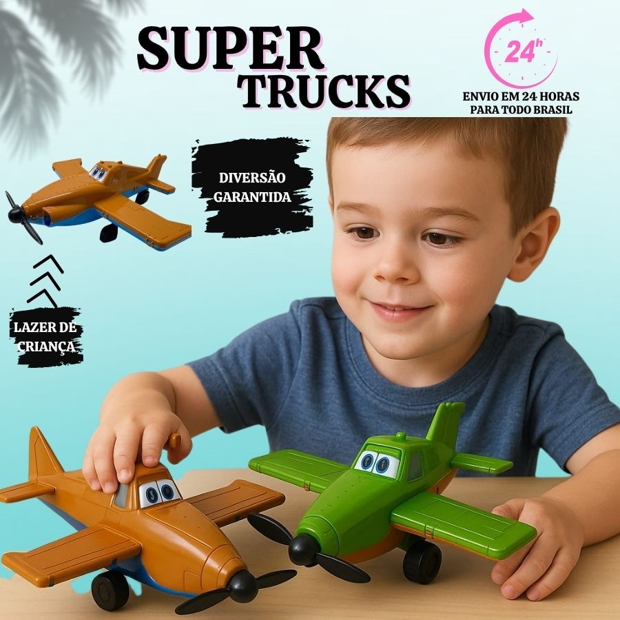 Aviao De Brinquedo Fighter Comando Turbina Articulada 23x20cm Avião Zum-Zum