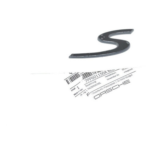 Emblema Porsche S Original Cayenne Boxster Cayman Preto