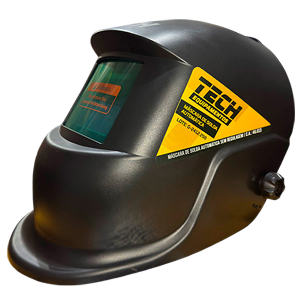 Máscara de Solda Automática Tech DIN 11 com Visor 90x31mm e Proteção UV/IR Solar - Home & Living