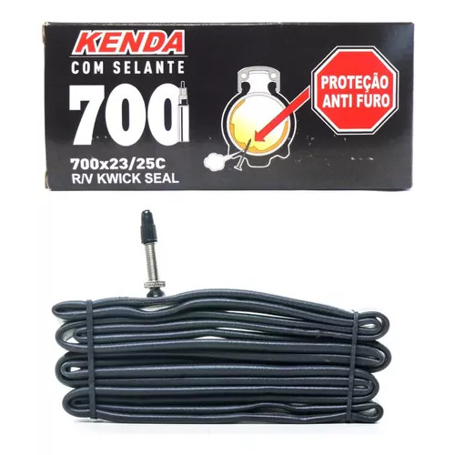 Câmara 700x23/25c Bike Kenda Kwick Seal Selante Anti Furo em Oferta na Shopee