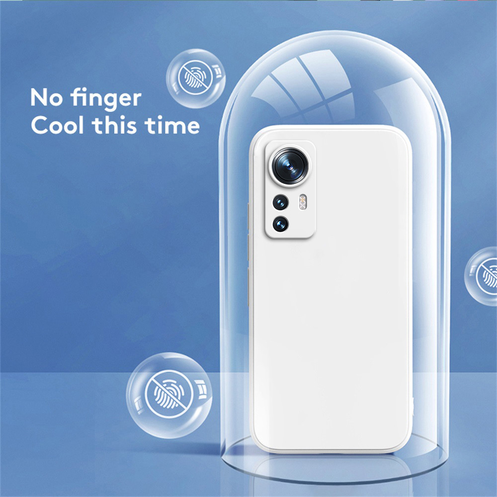 Casos De Luxo Para Xiaomi Mi 12 12S 12T Pro 12X Ultra Macio Quadrado Fosco Silicone lite 5G Proteção Lente Fina Caso Ori - detalhe