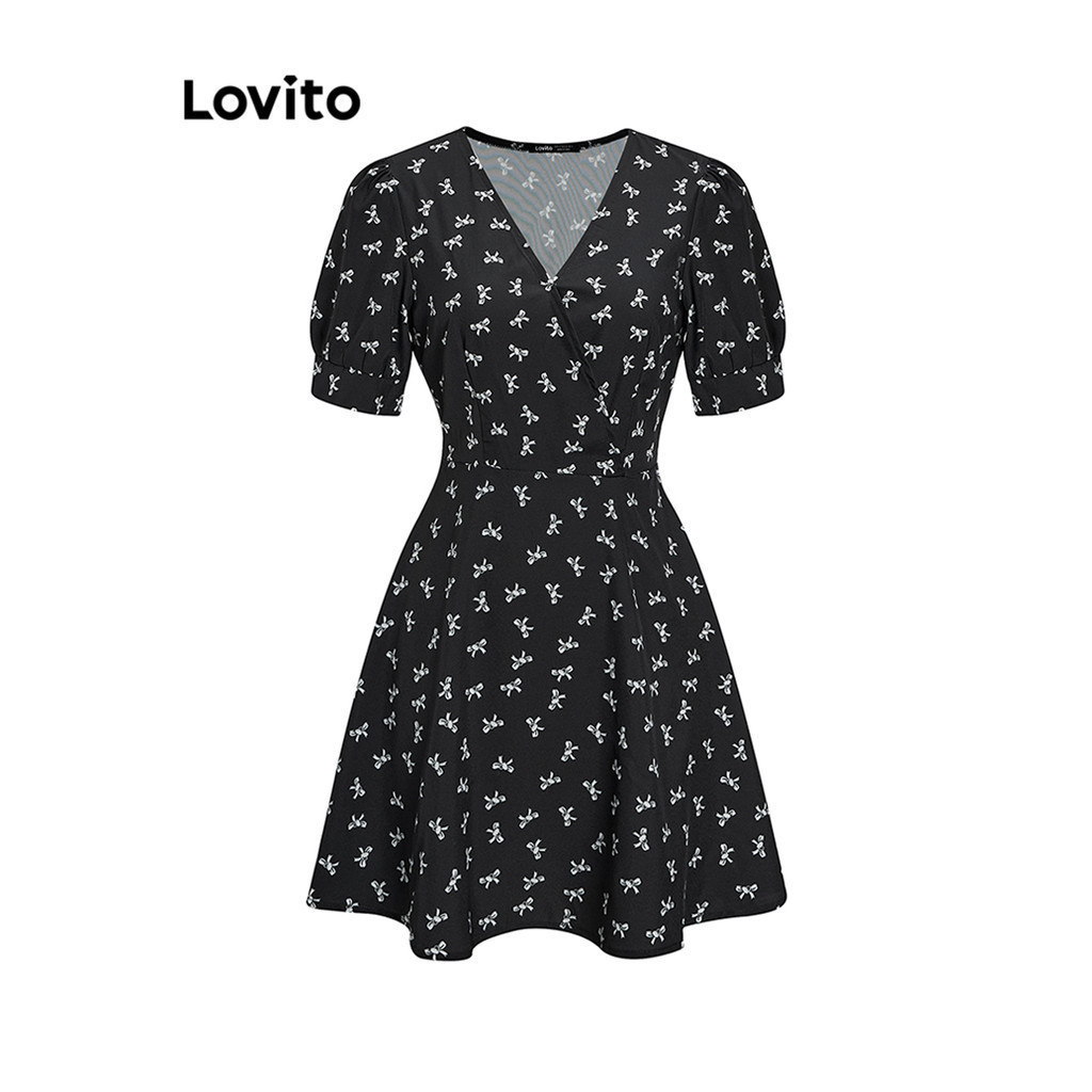 (Trendy) Lovito Vestido com Estampa Floral Ditsy para Mulheres L62ED150 (Multicolorido) - Women Clothes