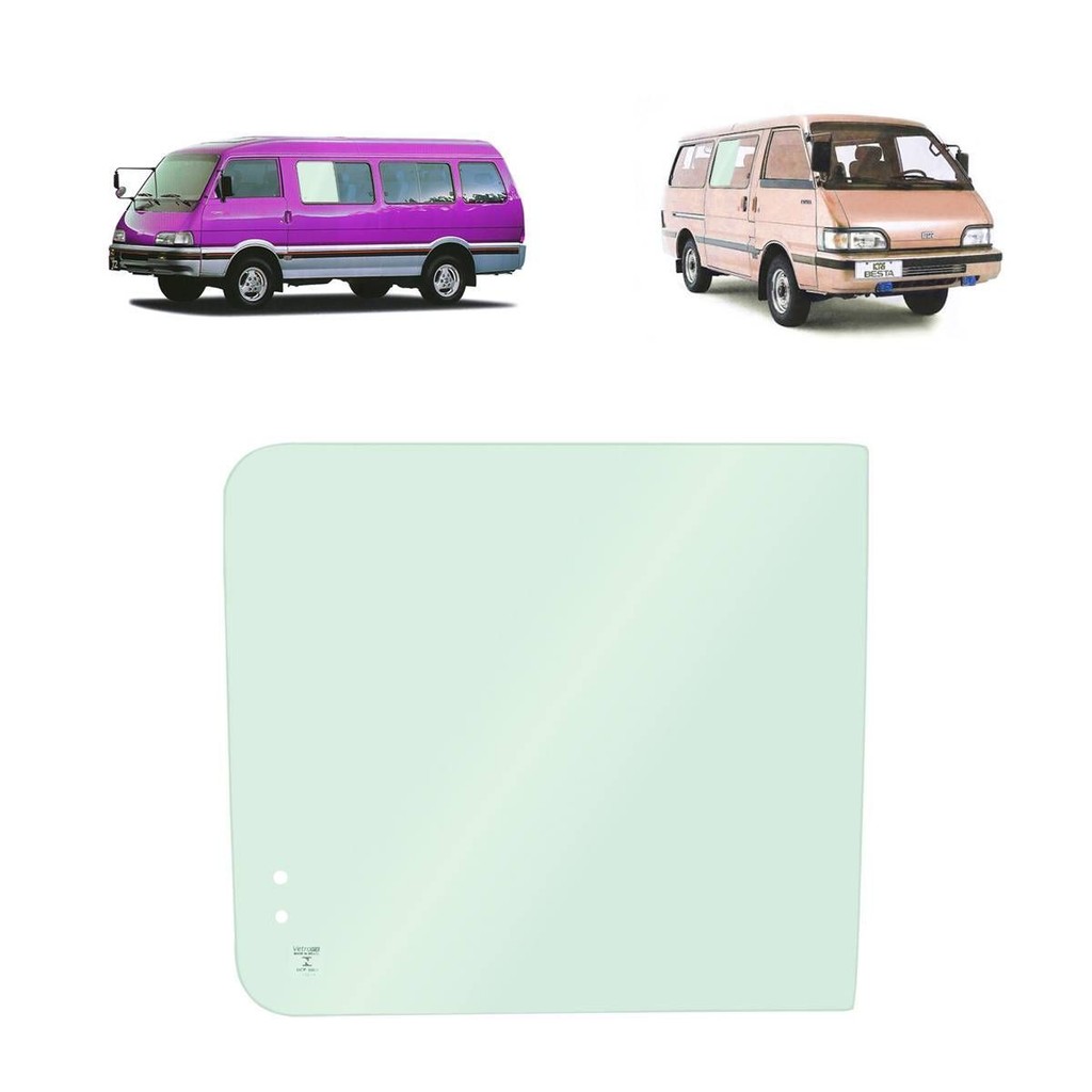 VIDRO LATERAL KIA BESTA 1992 A 1998 ASIA TOPIC 1993 A 1999 LADO ESQUERDO (V1) LADO DIREITO (V2) ( COM FURO )