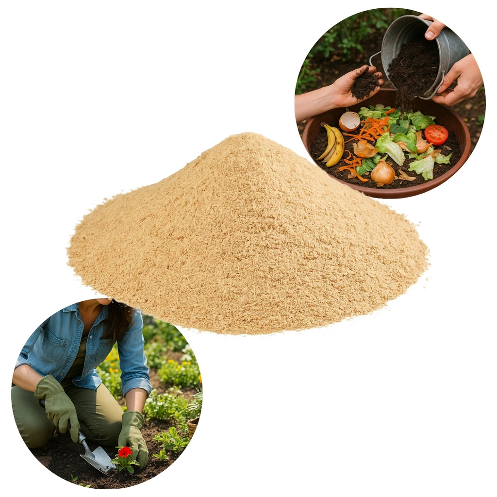 Serragem Pó de Madeira 2kg Compostagem Horta Jardinagem Aves