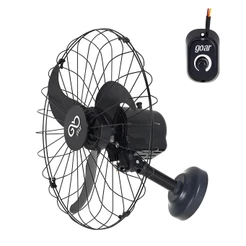 Ventilador de Parede 60cm Oscilante Preto com Grade Metálica Monofásico Goar V60PPRRB (Bivolt)