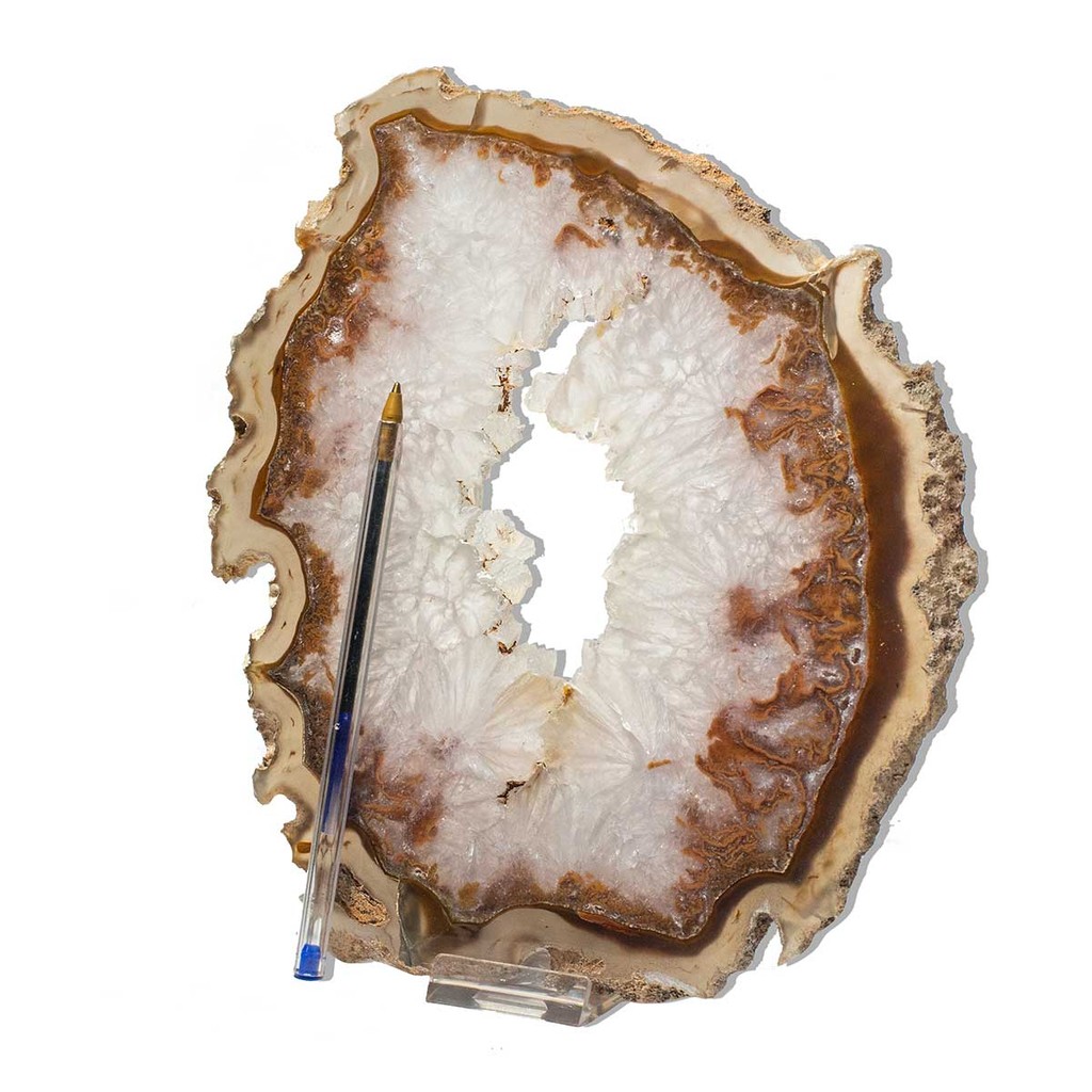Porta Frios Chapa de Ágata Natural Grande 20 a 25cm Classe B