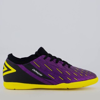 Chuteira Umbro Domain Futsal Juvenil Roxa e Preta em Oferta na Shopee
