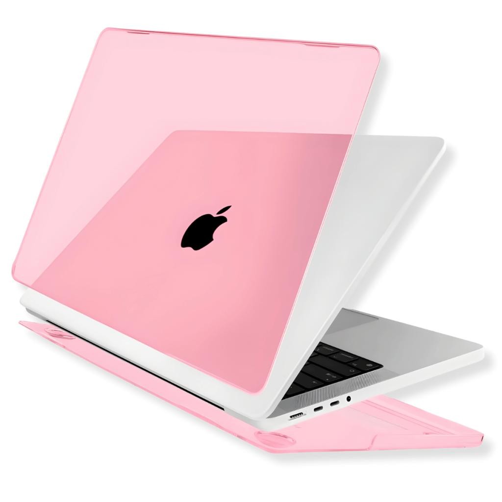 Capa Para MacBook Pro 14 Pol M1 M2 M3- 2021/2024 - Mod A2992 A2918 A2779 A2442 - Rosa Fosco