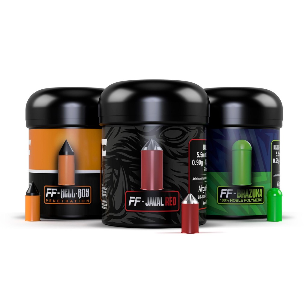 Kit 3 Chumbinhos Javal, Hell-boy e Brazuka 5.5mm – FF - Sports & Outdoors