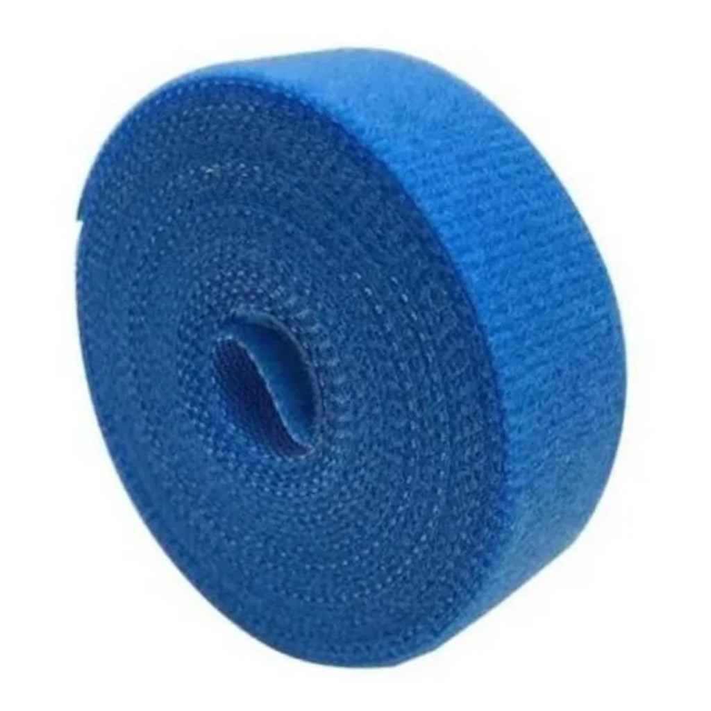 Abraçadeira de Velcro Azul 3m x 16mm para Organização