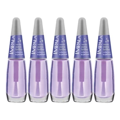 Kit 5 Esmalte Impala Base Verniz Extra Brilho Espelhado