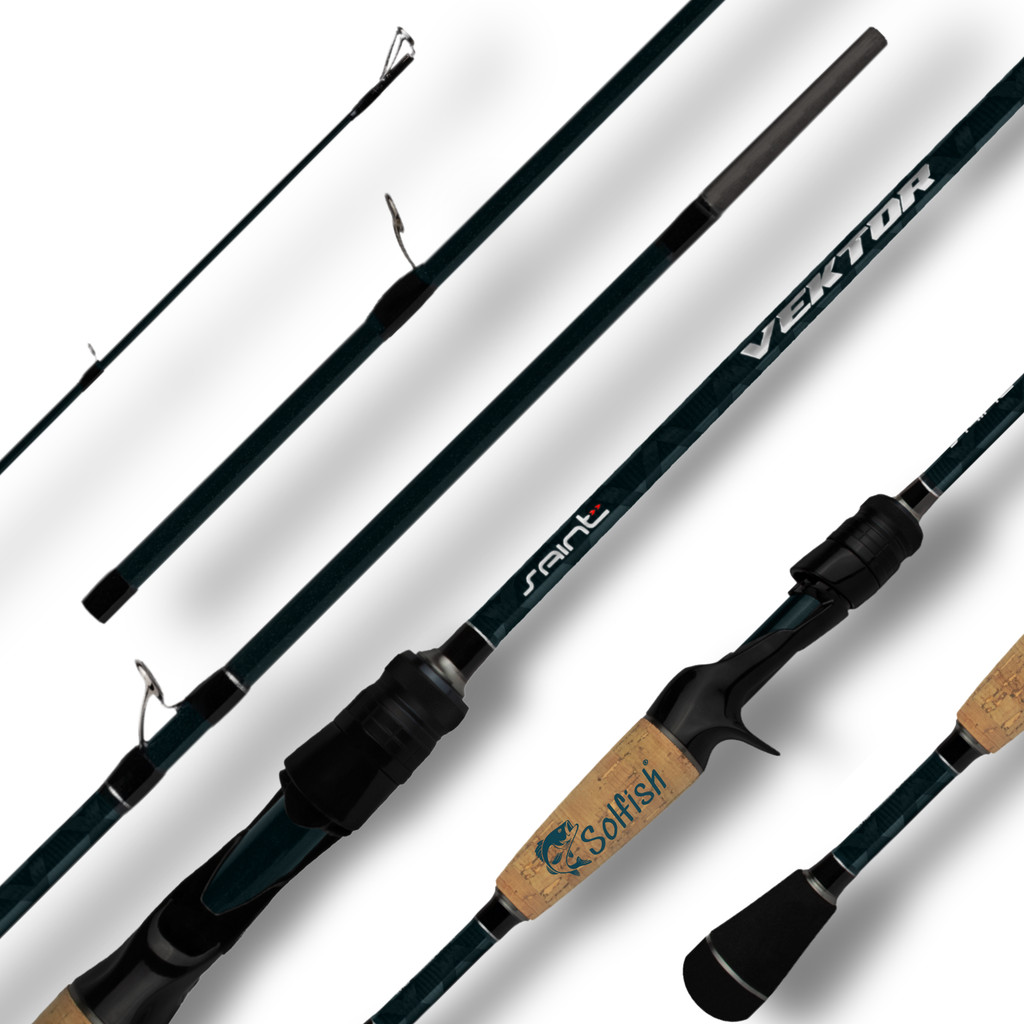 Vara Saint Vektor 1,73m 17lbs 2 Partes Para Carretilha Carbono IM8 Para Isca Artificial e Natural