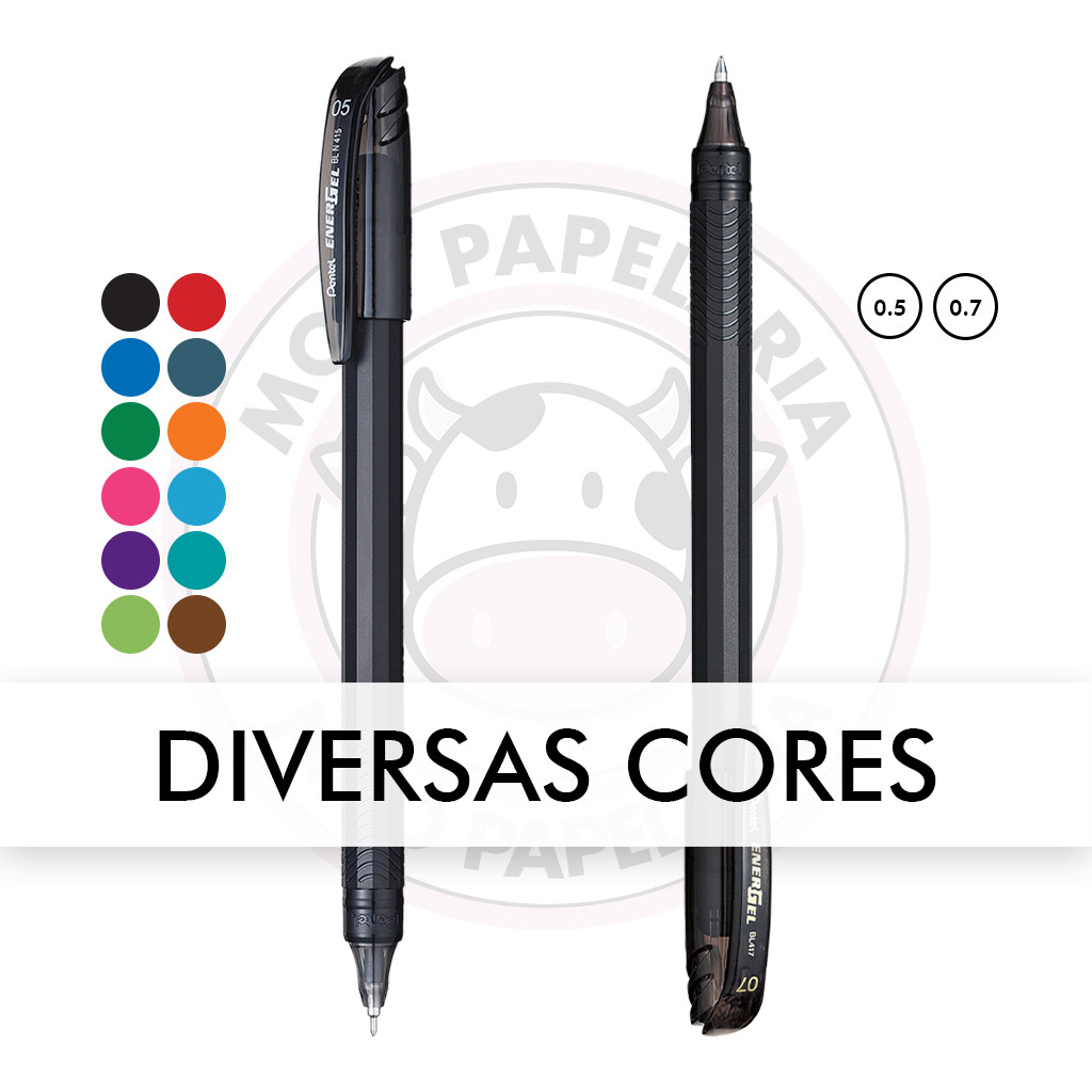 Caneta Gel EnerGel Makkuro Pentel - 1 UN em Oferta na Shopee